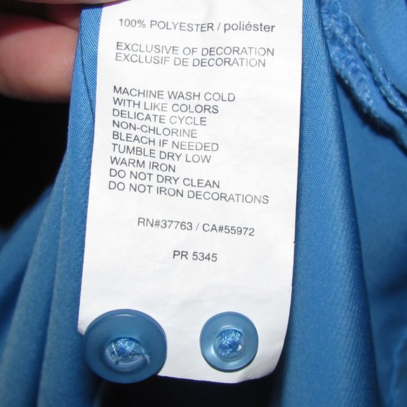 Mens' Cubavera Blue Embroidered Leaf Pattern Hawaiian Shirt Size XL Extra Large - Picture 6 of 7